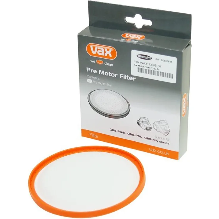 Vax C89-P6-C89-MA Vormootrfilter weiß