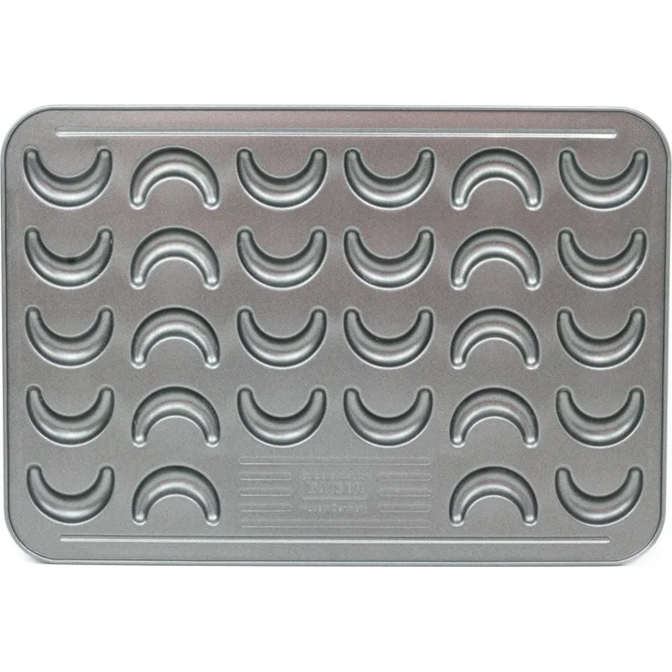 Kaiser Vanillekipferl Backblech für 28 Vanillekipferl, viele Vanillekipferl im Handumdrehen, antihaftbeschichtet, 42 x 29 x 2,5 cm