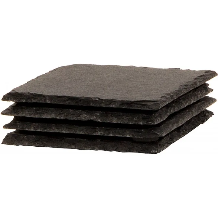 Schiefer-Untersetzer Set 4 teilig 10x10 cm