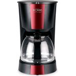 Solac CF4029 Stillo Red Kaffeemaschine mit 1,2 l Fassungsvermögen, 12 Kaffeetassen, 900 W, Schwarz und Rot