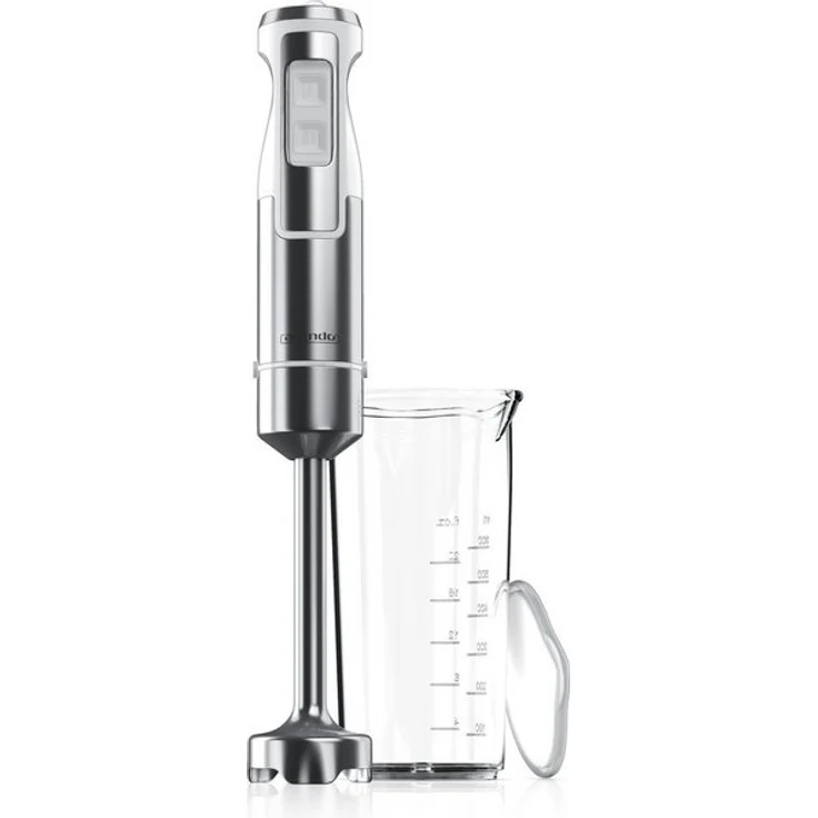 Arendo Stabmixer MANO Pürierstab 1000W, abnehmbarer Mix-Fuß, weiß, silber