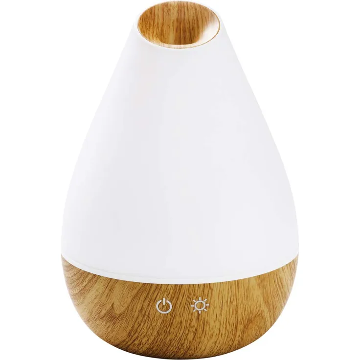 Promed AL-1300 WS Aroma Diffusor 1300 ml, Ultraschall Luftbefeuchter 1,3 Liter, Humidifier, Raumbefeuchter, elektrische Duftlampe Holzdesign mit 7 Farben LED Licht, Aroma Diffuser, Aromatherapie