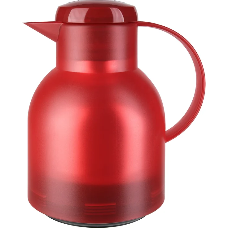 Emsa 504232 Samba Isolierkanne (1 Liter, Quick Press Verschluss, 12h heiß, 24h kalt) rot – Bild 1