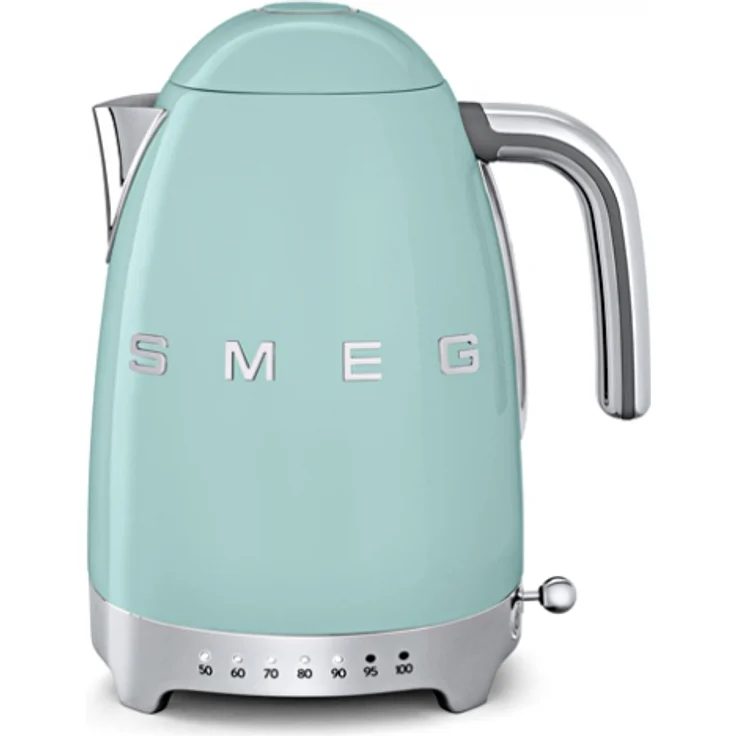 Smeg KLF04PGEU Wasserkocher, 2400W, 1,7L, Edelstahl, pastellgrün – Bild 1