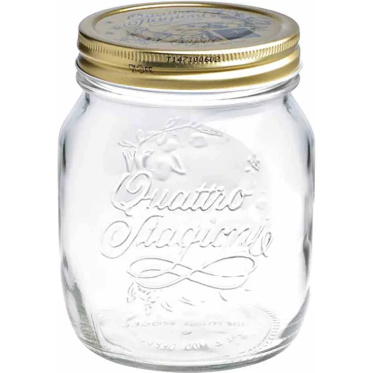 Glas Quattro Stagioni 700 ml mit Deckel 86 mm Ø