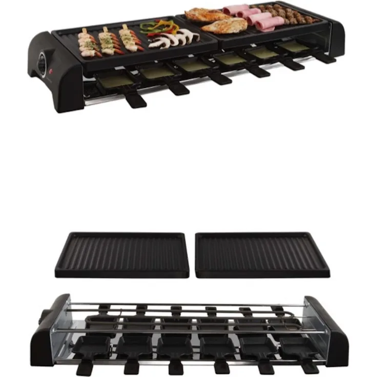DomoClip Raclette-Grill Raclette-Party-Set 12 Personen DOC185