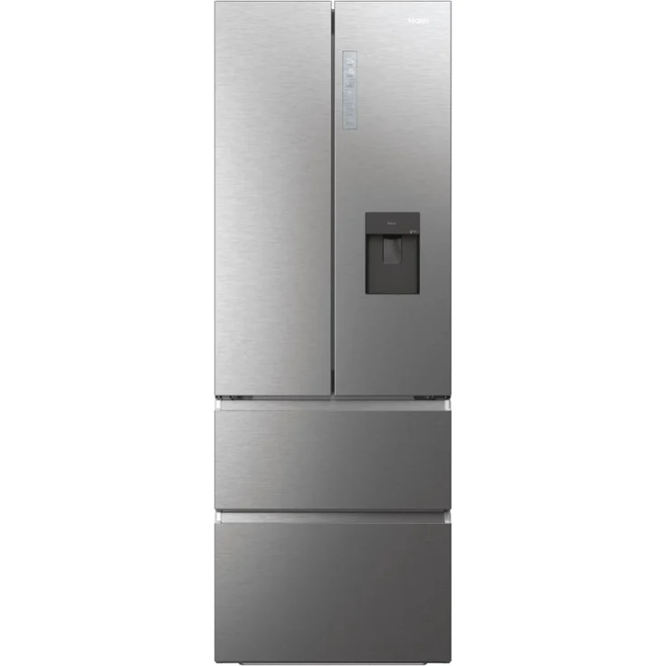 Haier HFW7720EWMP French-Door-Kühlschrank, freistehend, edelstahl, NoFrost, Wasserspender, LED, Breite 70 cm, Energieklasse E – Bild 1