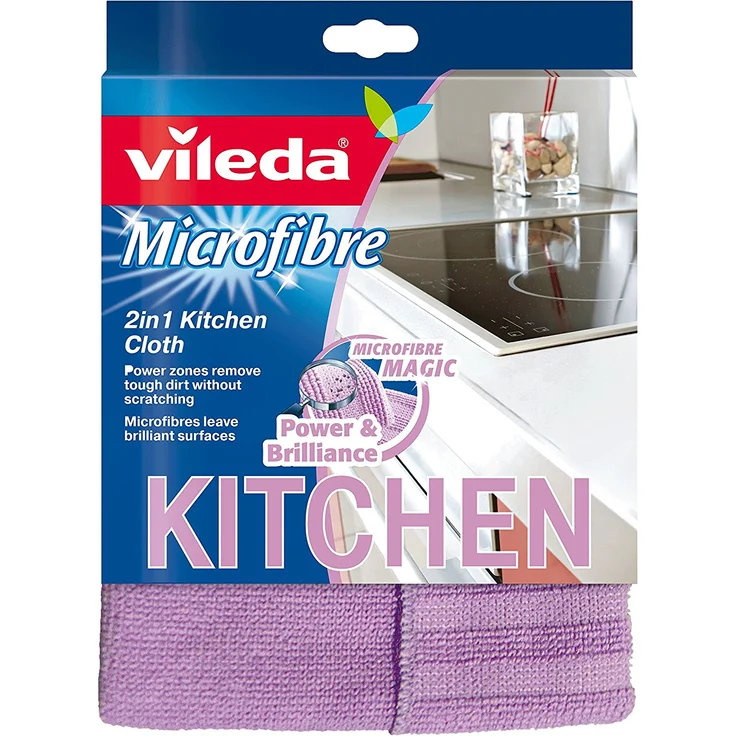 Vileda Microfaser Küchentuch 2in1, 1er Pack