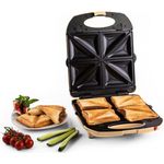 Klarstein Trinity 3in1 Sandwich Maker XXL 1300 Watt, creme