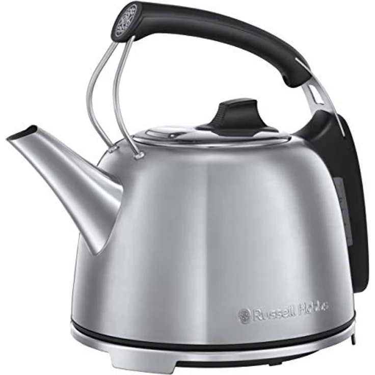 Russell Hobbs Wasserkocher Edelstahl Retro 65 Jahre Jubiläumsmodel,1,2l, 2400W, Schnellkochfunktion, Perfect-Pour-Ausgusstülle, Wasserstandsanzeige, Vintage Teekocher 25860-70 – Bild 1