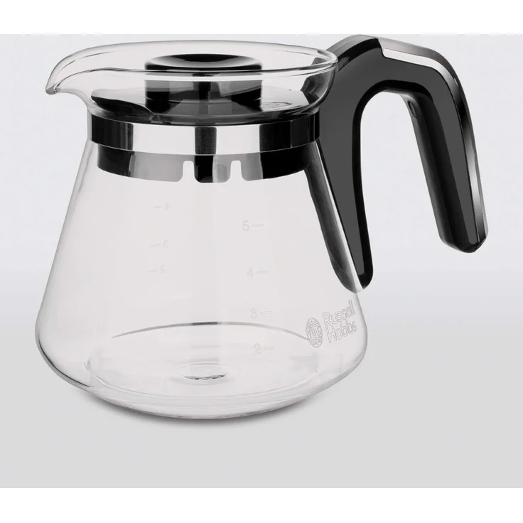 Russell Hobbs Mini-Kaffeemaschine Compact Edelstahl, 0,6l Glaskanne, bis 5 Tassen, platzsparend, Permanentfilter, Abschaltautomatik, 650 Watt, Warmhalteplatte, kompakte Filterkaffeemaschine 24210-56 – Bild 2