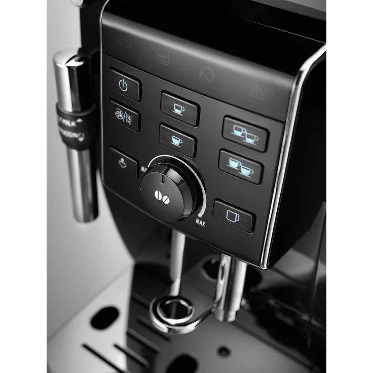 De'Longhi ECAM 25.120.B Kaffeevollautomat mit Profi-Milchaufschäumdüse für Cappuccino, mit Espresso- und Kaffee Direktwahltasten und Drehregler, 2-Tassen-Funktion, Großer 1,8 Liter Wassertank, schwarz – Bild 4