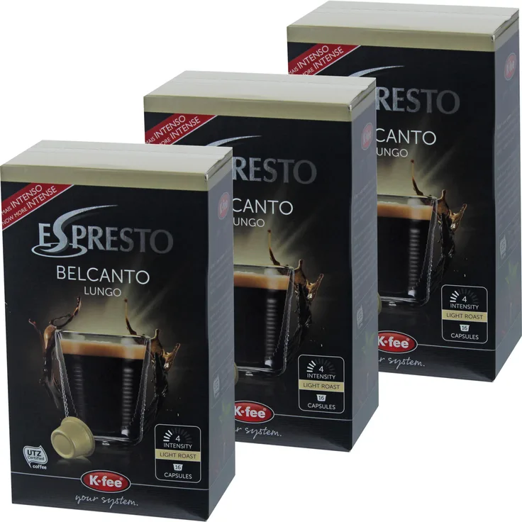 K-Fee Espresto Belcanto Lungo, Espresso, Kaffee, Röstkaffee, 48 Kapseln, 24 Portionen