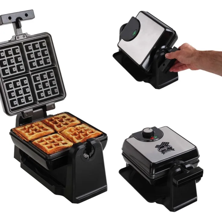 DomoClip rotierendes Waffeleisen 4 Mini-Waffeln DOP176