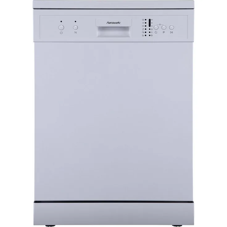 Hanseatic HG6085E127635W, Geschirrspüler, E, Geräuschemissionsklasse C, Geräuschemissionen 49 Dezibel