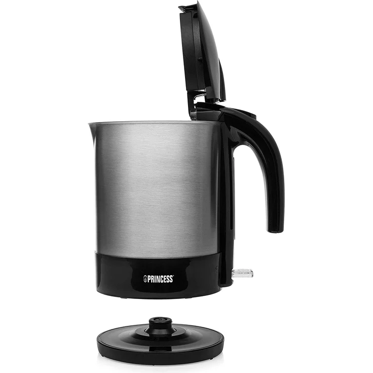 Princess 236039 Edelstahl-Wasserkocher mit Kontrollleuchte, verdecktes Heizelement, für Links- und Rechtshänder, 2200 Watt, 1,7L Fassungsvermögen, schwarz – Bild 5