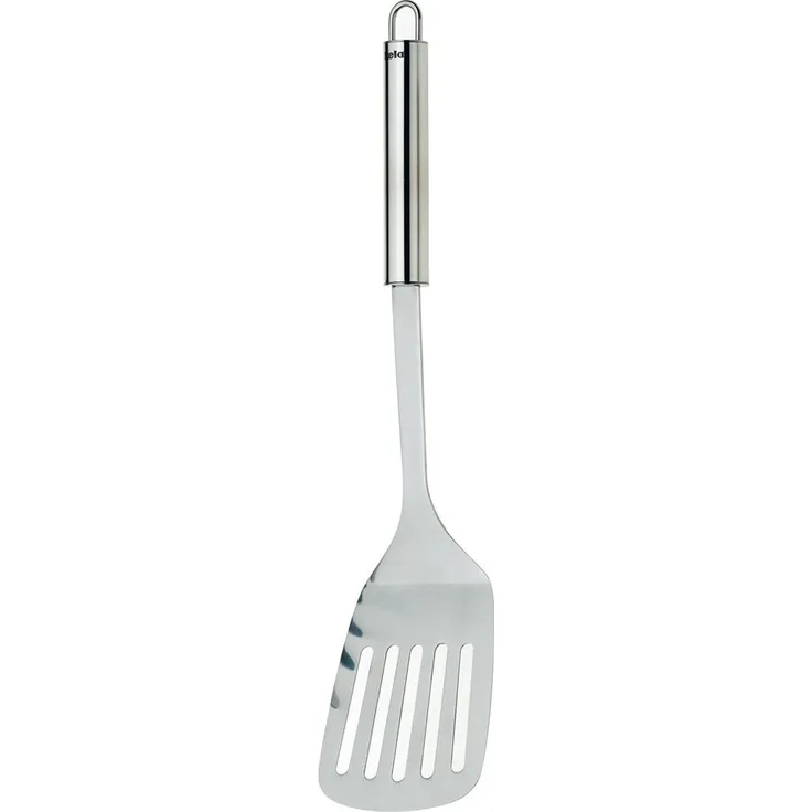 kela Pfannenwender Rondo 33,5cm aus Edelstahl matt, Silber, 33.5 x 8 x 3 cm