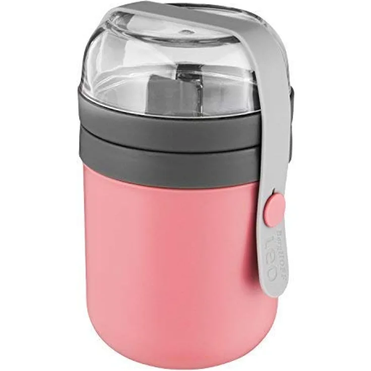 Berghoff Leo Auslaufsichere BPA-freie Doppel-Lunchtopf, 2 x wasserdichte, stapelbare Behälter, Mittagessen unterwegs
