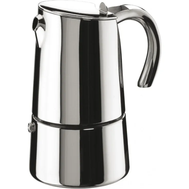Pinti Inox Bella Espressokocher Moka, Edelstahl, Silber, 17 x 12.5 x 10 cm
