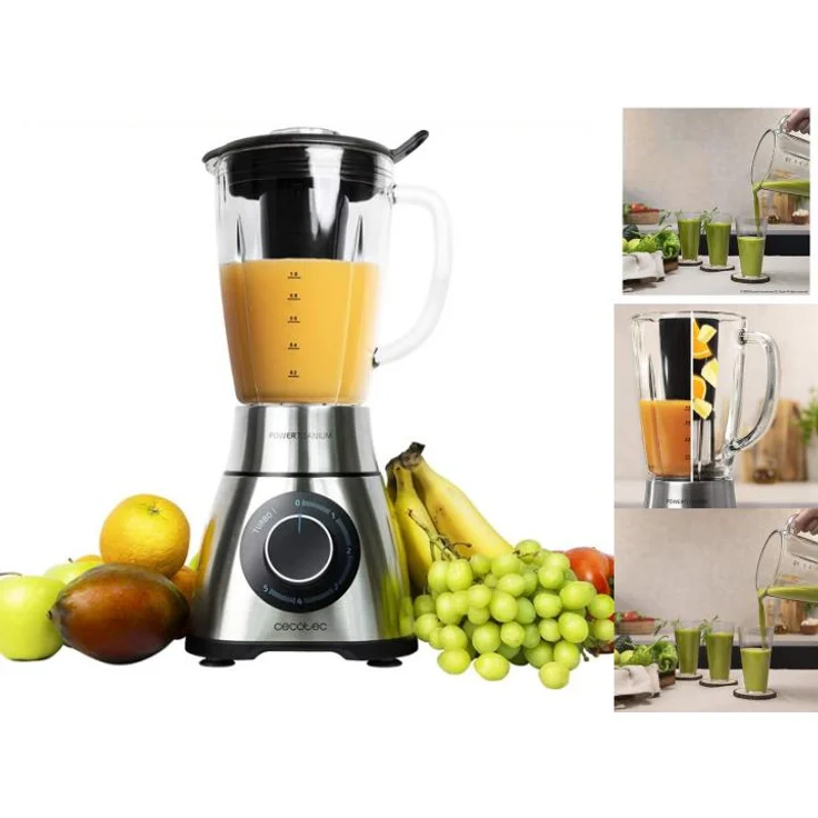 Cecotec Standmixer Power Black Titanium 1300 PerfectMix 1,8 L 1300W Edelstahl