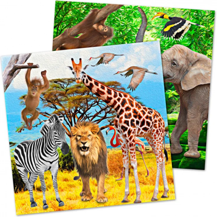 servietten Safari Junior 33 cm Papier 20 Stück – Bild 1