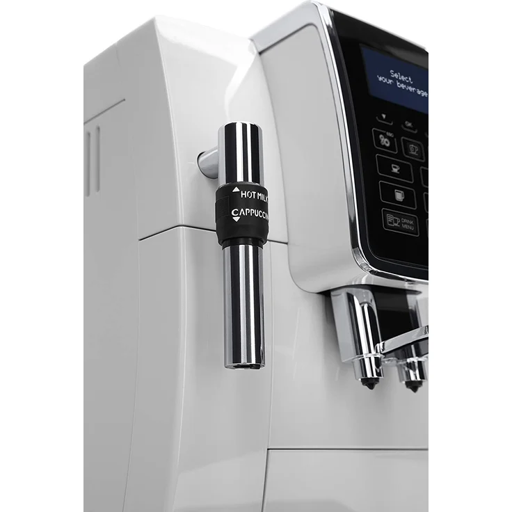 De'Longhi DINAMICA ECAM 350.35.W - Vollautomatische Kaffeemaschine mit integriertem Mahlwerk, 1.8 l, weiß (freistehend, Maschine Espresso Kaffeemaschine, weiß, LCD-Display, 1,8 l) – Bild 6