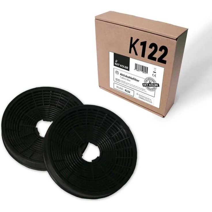 KKT Kolbe K122, (K606, ST1, CF110), Dunstabzugshauben-Aktivkohlefilter, 2 Stück, rund