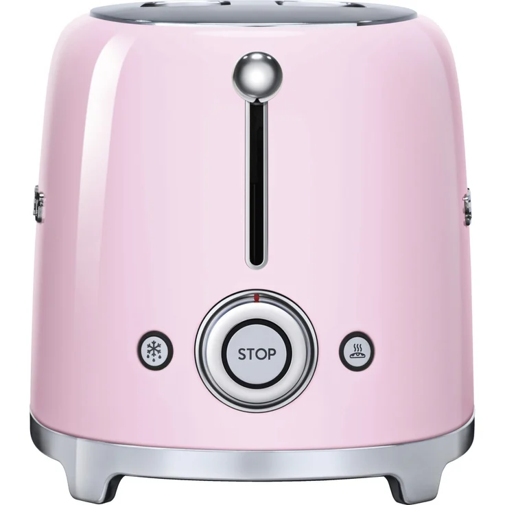Smeg TSF01PKEU Doppelschlitztoaster, 950W, 6 Bräunungsstufen, cadillacpink – Bild 3