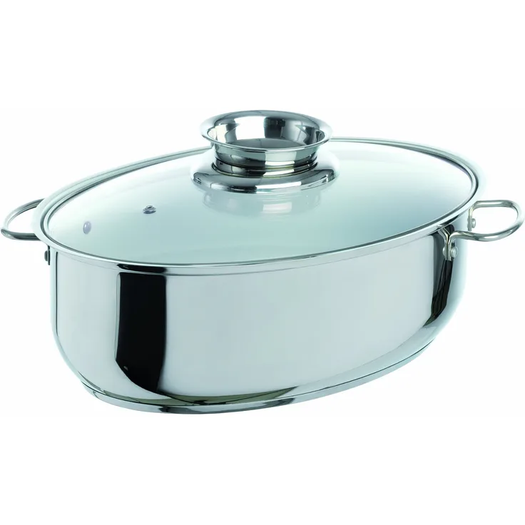 TV - Unser Original 02780200233 Bratmaxx Keramik-Aromabräter mit Glasdeckel und Handschuhen, edelstahl