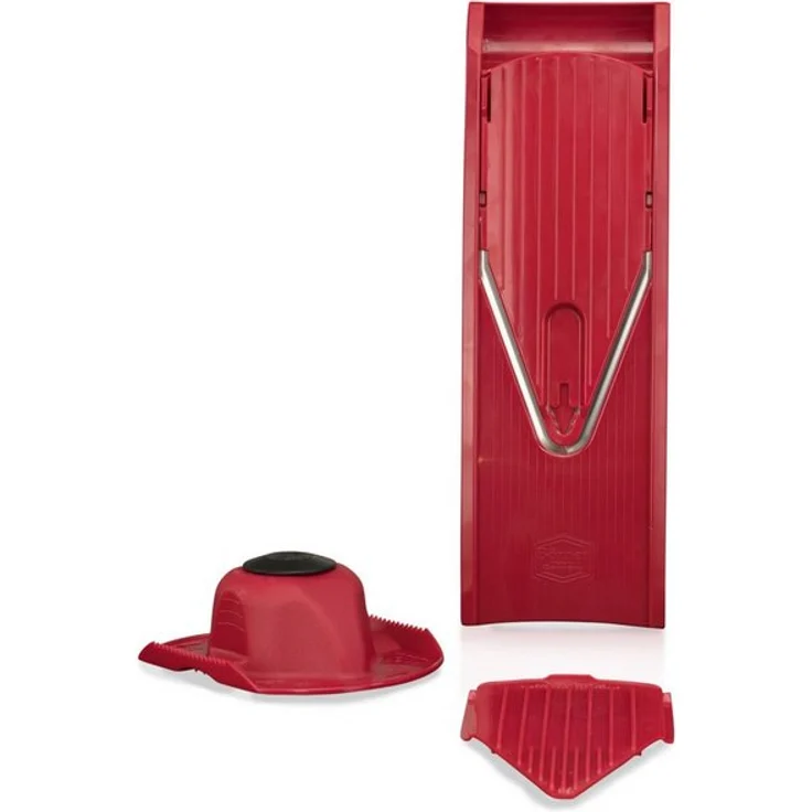 Börner Gemüsehobel V1 ClassicLine Basis Set, Kunststoff, nur zum Schneiden von Scheiben rot – Bild 1
