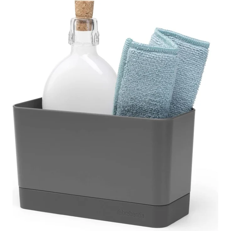 Brabantia Spülorganizer, Kunststoff-Silikon, Dunkelgrau, 19 x 8.5 x 11.5 cm – Bild 1