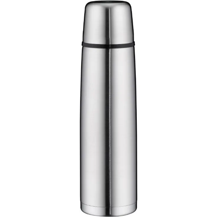 alfi isoTherm Perfect Trinkflasche, Isoliertrinkflasche, Isolierflasche,Thermosflasche, Edelstahl mattiert, 1 Liter