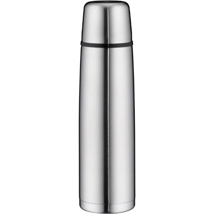 alfi isoTherm Perfect Trinkflasche, Isoliertrinkflasche, Isolierflasche,Thermosflasche, Edelstahl mattiert, 1 Liter