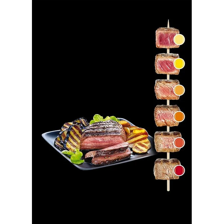 Tefal GC712D OptiGrill+ Kontaktgrill, 2000 Watt, 6 voreingestellte Grillprogramme, 30 cm x 20 cm Grillplatte, 4 Temperaturstufen, herausnehmbare Platte, antihaftbeschichtet, silber – Bild 11
