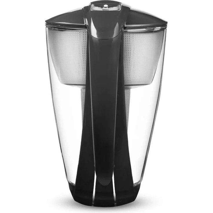 Glas-Wasserfilter anthrazit inkl. 12 Universal Filterkartuschen – Bild 1