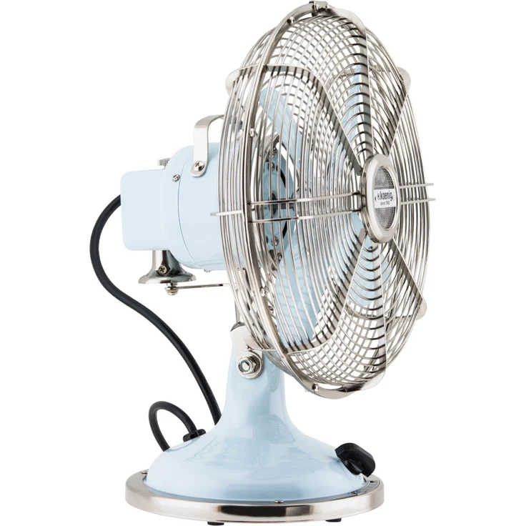 H.Koenig JOE50 Tischventilator - Retro-Design - Metall - blau