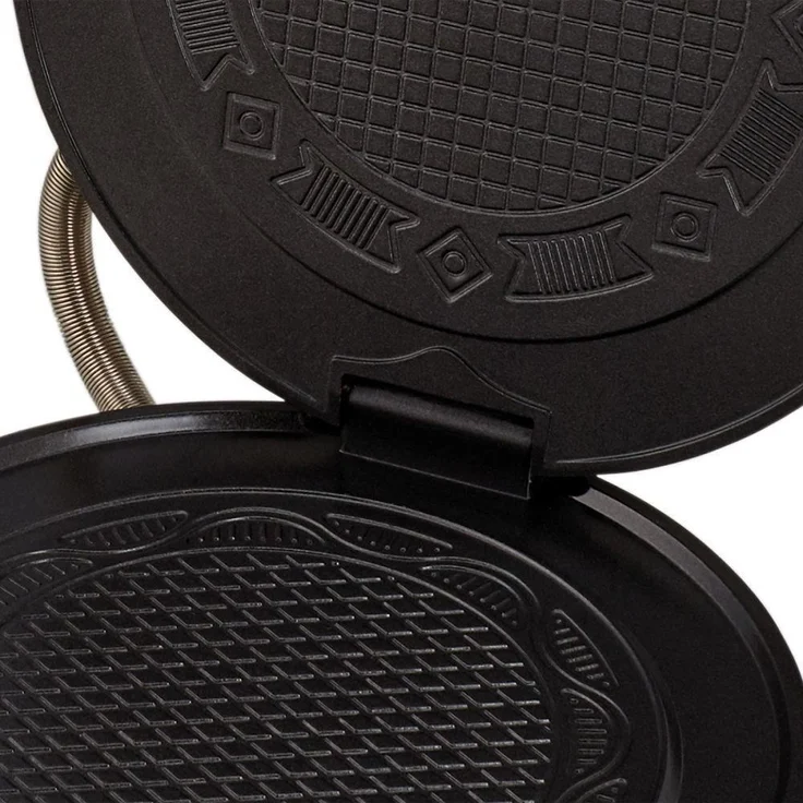 Cloer 289ESR Hörnchenautomat für hauchdünne, knusprige Hörnchen, 800 W, Hörnchenkaliber 15 cm Durchmesser, zuckerresistente Doppelbeschichtung, schwere Backplatten, Edelstahl