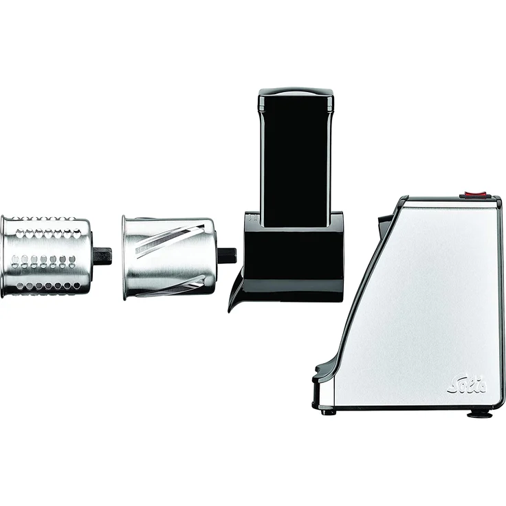 Solis Elektrische Multiraffel- Schneidemaschine mit 5 Schneidetrommeln, Schneiden- Reiben- Raspeln- Mahlen, 350 Watt, Edelstahl-Kunststoff, Slice & More (Type 8401) – Bild 6