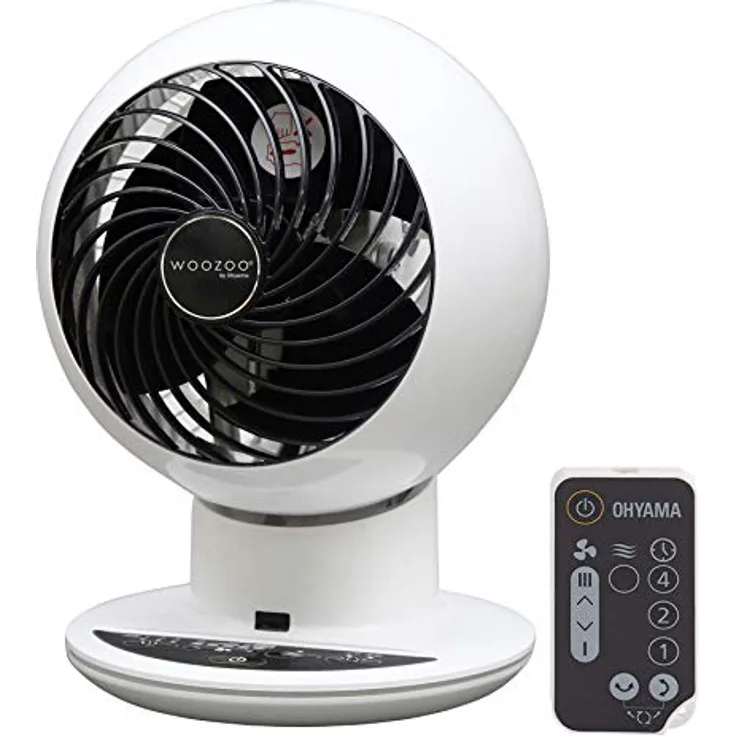 Iris Ohyama White IRIS, leiser Turbo-Ventilator 'Woozoo by Ohyama', PCF-SC15T, Weiss, 38 W, 30 m², Reichweite 25 m, Kunststoff, qm