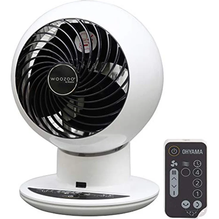 Iris Ohyama White IRIS, leiser Turbo-Ventilator 'Woozoo by Ohyama', PCF-SC15T, Weiss, 38 W, 30 m², Reichweite 25 m, Kunststoff, qm