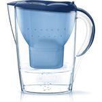 BRITA Wasserfilter Marella blau inkl. 1 Maxtra Plus Filterkartusche – BRITA Filter zur Reduzierung von Kalk, Chlor & geschmacksstörenden Stoffen im Wasser 