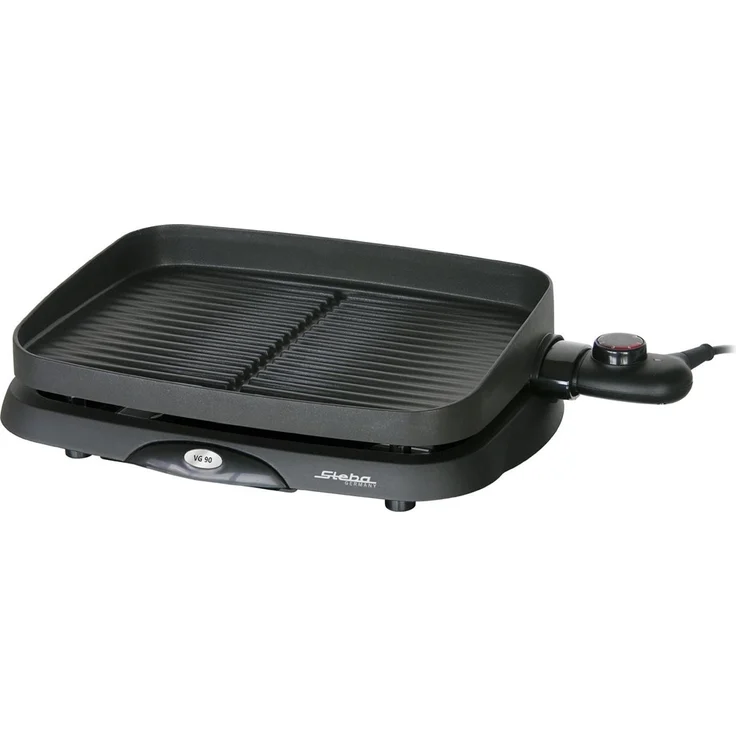 Steba BBQ-Tischgrill compact VG 90, massive Alu-Druckguß Grillplatte, Fettauffangschale, stufenlose Temperaturregelung, antihaftbeschichtete Grillplatte – Bild 2