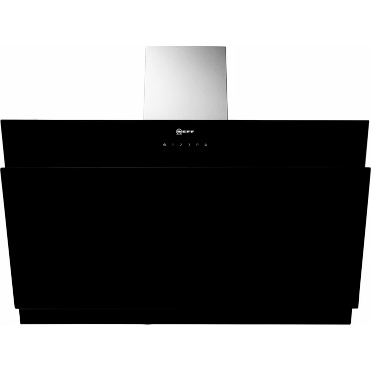 Neff N 50 DIHM951SMK (D95IHM1S0), Motorhaube, Kamin abgewinkelt, Breite: 89 cm, Tiefe: 49.9 cm, Abzug & Umluft, mit internem Motor, Klarglas schwarz bedruckt – Bild 4