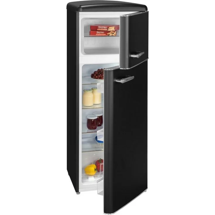 Exquisit RKGC270-45-H-160E Kühl-Gefrierkombination, freistehend, mattschwarz, LED, Breite 54.5 cm, Energieklasse E – Bild 5