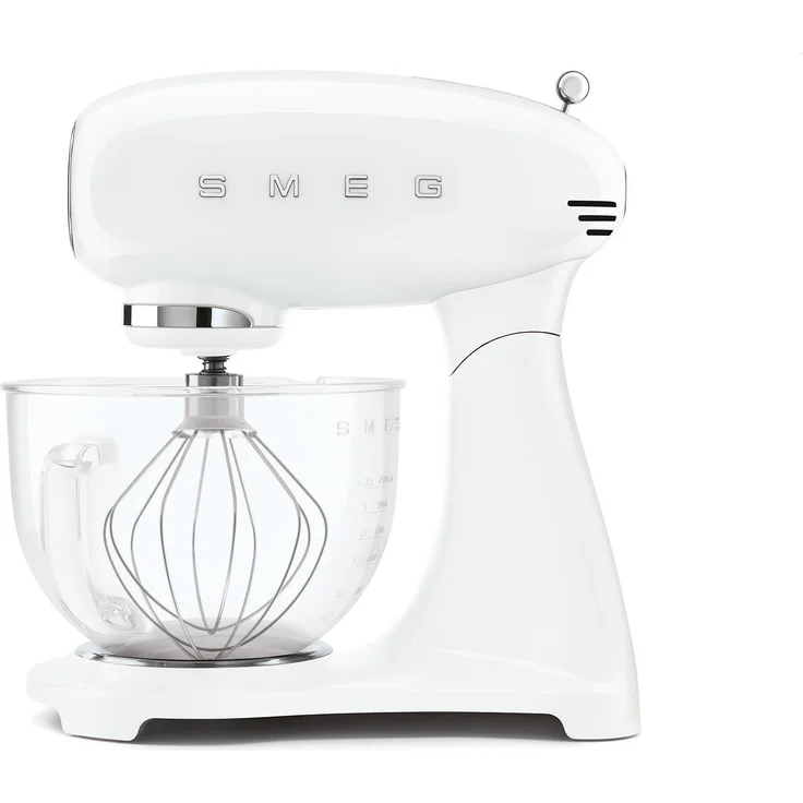 Smeg SMF13WHEU Küchenmaschine mit Direktantrieb, 800W, 4,8L Glasschüssel, weiß, Serie: SMF13 – Bild 1