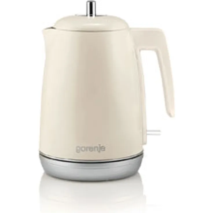 Gorenje K15RL Wasserkocher, 2200W, 1,7L, Kunststoff, Edelstahl, Wasserstandsanzeige, champagner