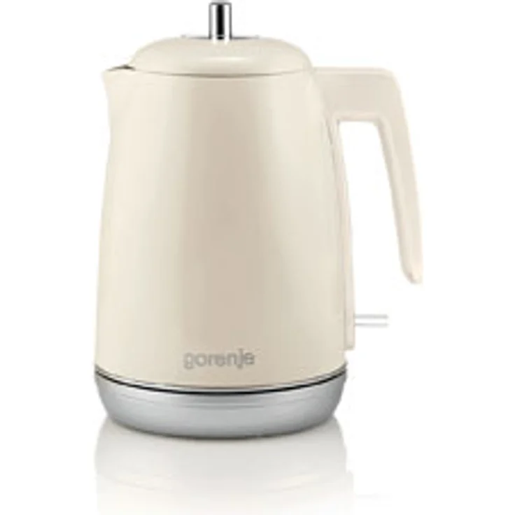Gorenje K15RL Wasserkocher, 2200W, 1,7L, Kunststoff, Edelstahl, Wasserstandsanzeige, champagner
