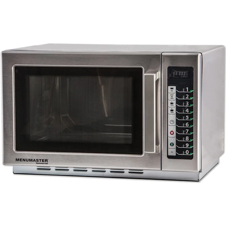 Gastro-Inox Menumaster Mikrowelle RCS511TS mit programmierbaren Garprogrammen, Standgerät, 1100 Watt, 34 Liter Garraum, silber, Edelstahl