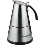 ROMMELSBACHER EKO 366-E Espressokocher elektrisch (3-6 Tassen, 350ml Füllmenge, 2 Edelstahl-Filtereinsätze, Abschaltautomatik, Sicherheitsventil, Ein-Ausschalter, 365 W) Edelstahl