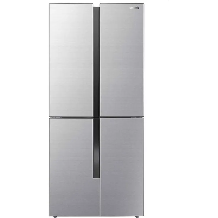 Gorenje NRM8182MX Side-by-Side-Kühlschrank, freistehend, Edelstahldekor, NoFrost, Schnellkühlen, LED, Breite 79.4 cm, Energieklasse E